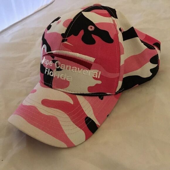 Women's JHats Cape Canaveral Florida Pink Camo Baseball Hat - Picture 6 of 10